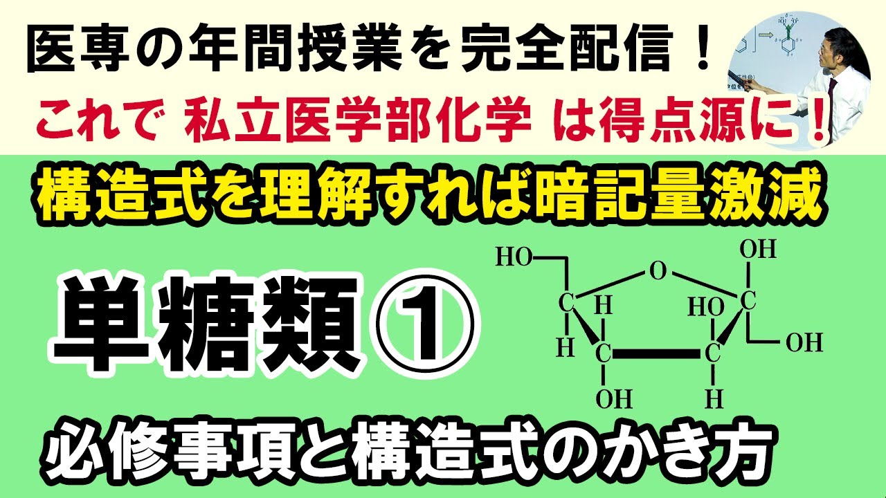 C71101. ☆ 単糖類 ① 一見複雑な単糖類の構造式も簡単な出順ですぐに