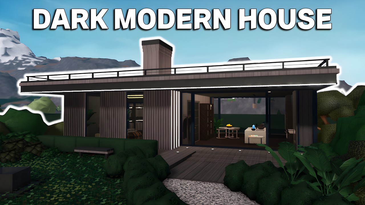 I BUILT A $200K DARK MODERN HOUSE IN BLOXBURG - YouTube