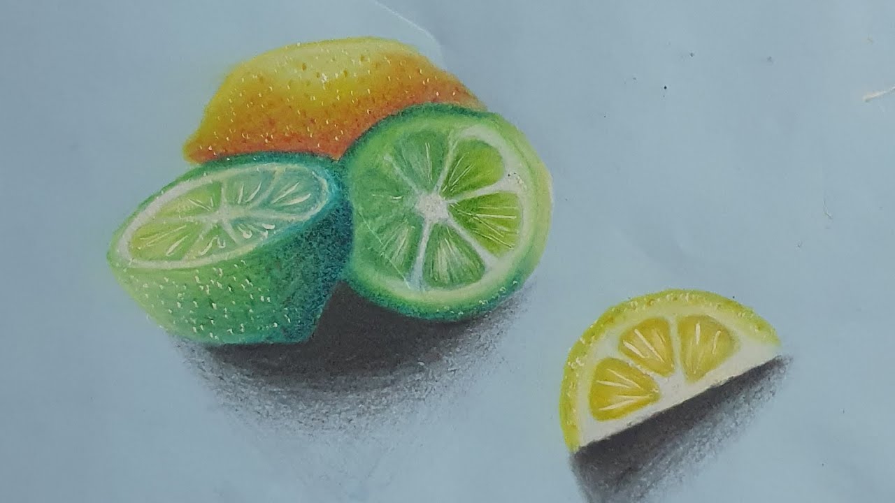 Como desenhar limões 🍋 💚/Tutorial.