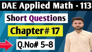DAE Math 113 Chapter 17 | Mensuration of Pyramid || Short Question 5–8 || Easy Method in Urdu.