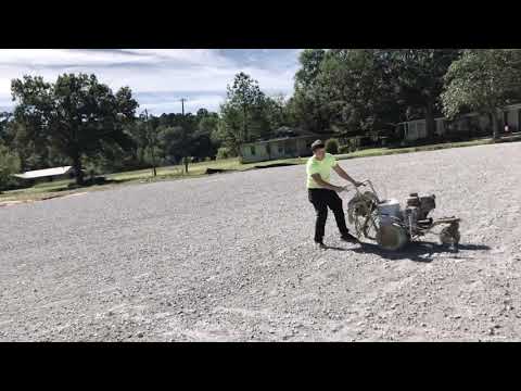 Parking lot striping on gravel