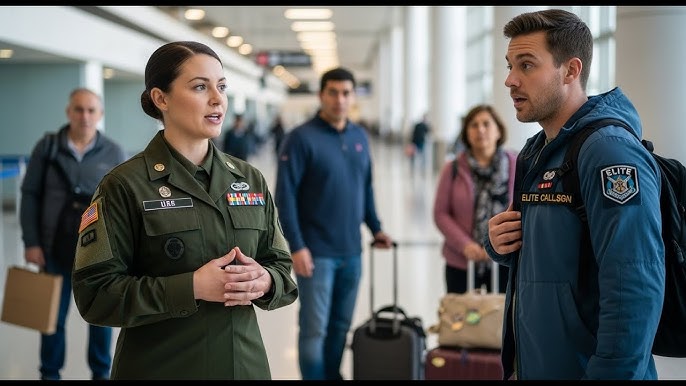 He mocked the Female Officer's calm voice—until her call sign made him step back at the airport. - YouTube