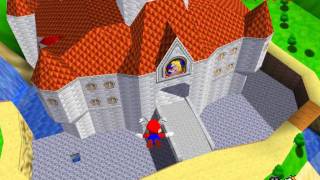 Super Mario 64 - Outside castle freerun (TAS)