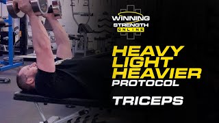 Heavy-Light-Heavier Protocol | Triceps Extension Heavy Light Heavier Protocol Pendulum Squat