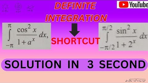 DEFINITE   INTEGRATION   SHORTCUT - Trick to calculate Definite Integrals in 3 second