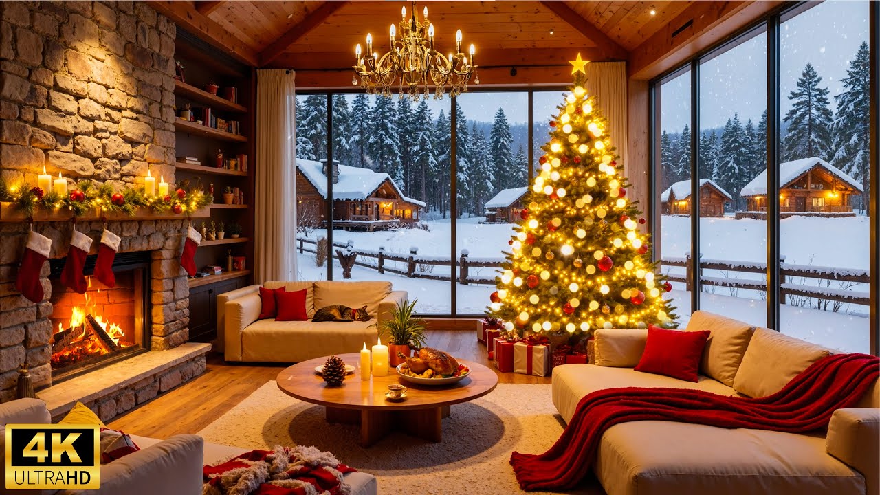 Beautiful Christmas Music Ambience 🎄 Relaxing Christmas Piano ...