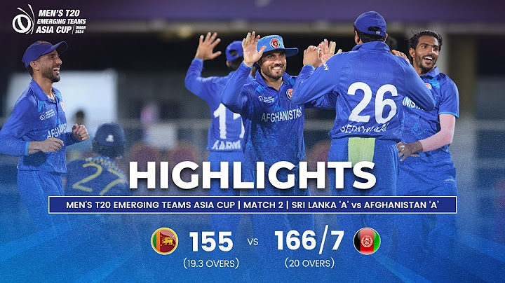 Sri Lanka 'A' vs Afghanistan 'A' | Men's T20 Emerging Teams Asia Cup | Match 2