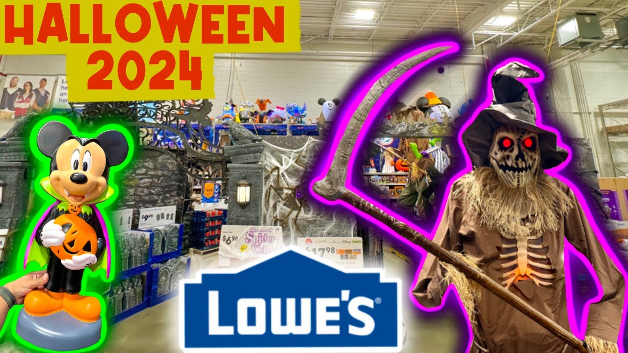 Lowes 2024 Halloween Decor FULL WALKTHROUGH Of All Animatronics And