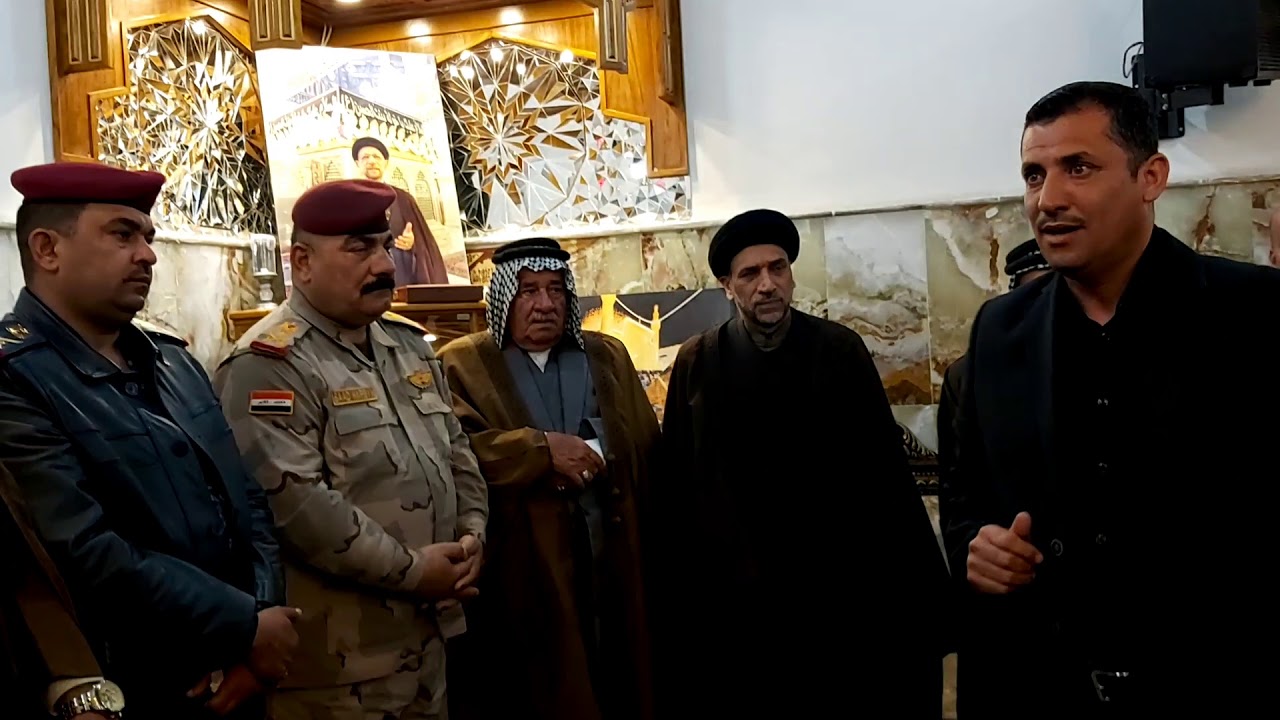 عهد سوق الشيوخ مع السيد هادي جاسم الطويرجاوي في كربلاء شعر نسيم الخليفاوي بحضور شيوخ ووجهاء القضاء