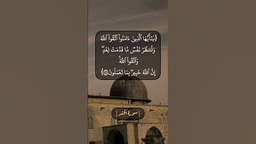 سورة الحشر الآية ١٨ الى ٢٠ بصوت الشيخ محمد صديق المنشاوي