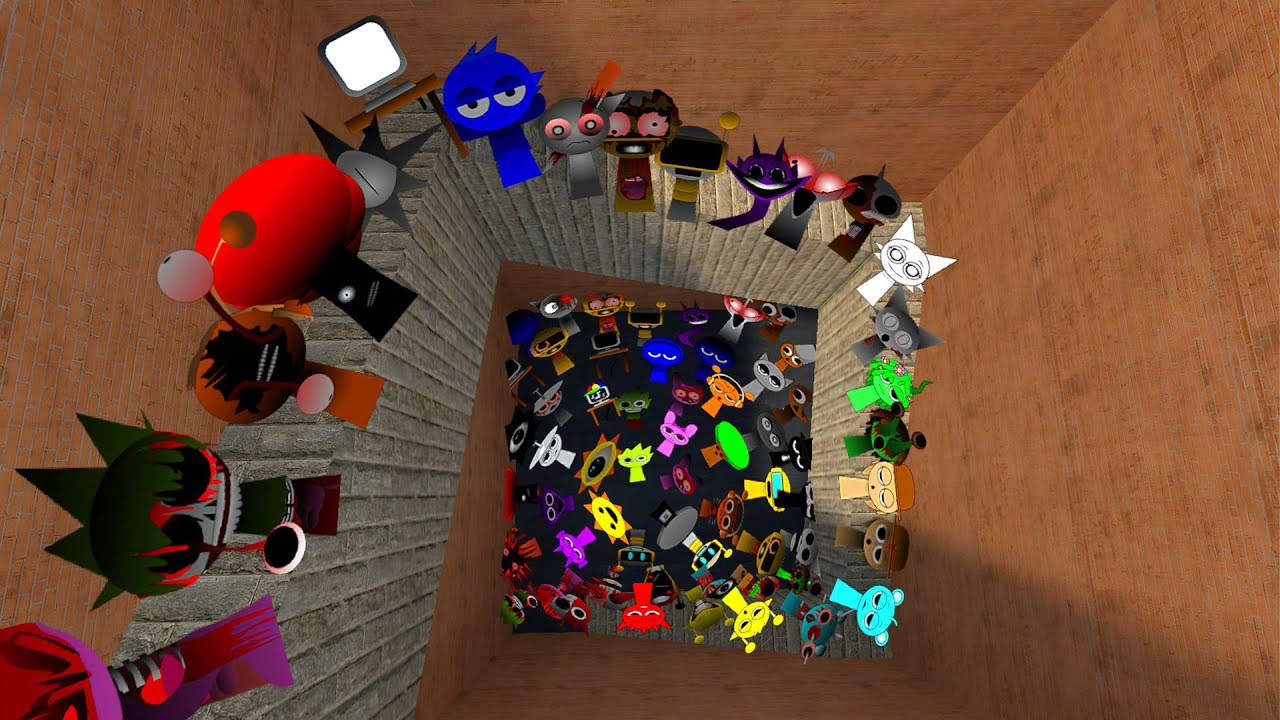 Nightmare Sprunki Nextbot Chase me in Maze Gmod !