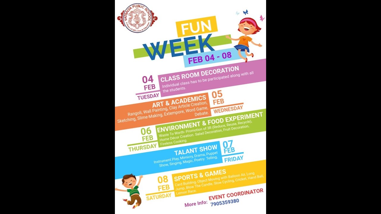 Fun Week- Activities in Vatsalya Public School, Gorakhpur