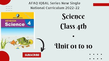 AFAQ IQBAL Series New Science Class 4th Unit 1 to 10 Single National Curriculum