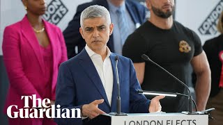 Sadiq Khan gives speech after being elected London mayor for third term Resimi