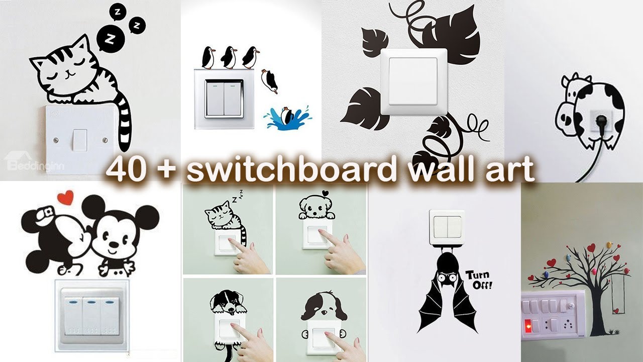 Switch Board Wall Painting Art Youtube