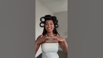 small vs large hair rollers 🤔 #hair #hairstyle #hairinspo #hairhacks #hack #howto #shorthair #shorts