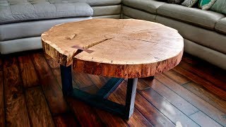Live Edge Coffee Table, How To Flatten A Live Edge Slab  Woodworking