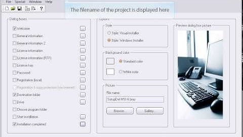 Visual Installer: How to create a basic setup project of Windows Installer style