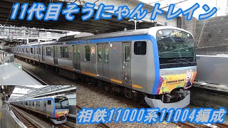 相鉄11000系11004編成　11代目そうにゃんトレイン