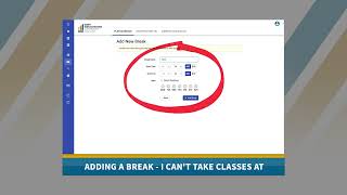 Adding a break: I can't take classes at