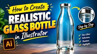 Information HOW TO CREATE REALISTIC GLASS BOTTLE IN ILLUSTRATOR Guide