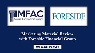 Marketing Material Review with Foreside Financial Group