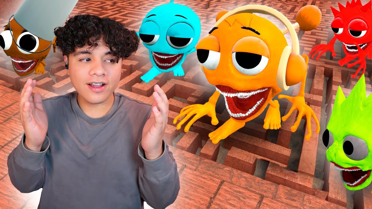 ¿Pueden Los SHIN SPRUNKI TAPES encontrarme en un LABERINTO?!