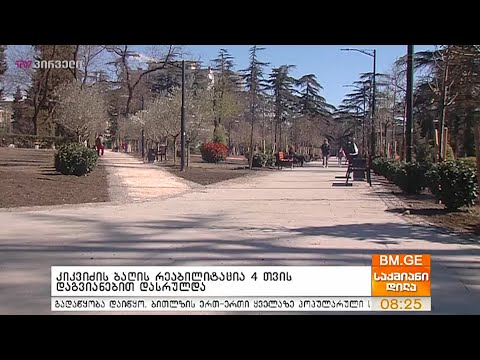 კიკვიძის ბაღის რეაბილიტაცია 4 თვის დაგვიანებით დასრულდა