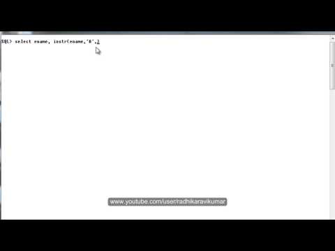 SQL : INSTR function