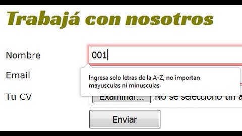 Expresiones Regulares 3 - HTML5