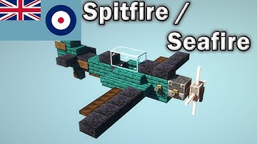 ✈️ Minecraft Tutorial: How to Make a WW2 Plane (Supermarine Spitfire/Seafire)
