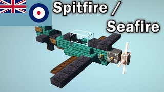 ✈️ Minecraft Tutorial: How to Make a WW2 Plane (Supermarine Spitfire/Seafire)