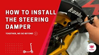 How to install the steering damper to the kaabo electric scooter | Kaabo Official