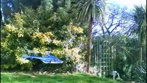 First flight Trex 450 Bell 222 scale