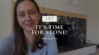 Stone Install & Painting Our Firebox | Fireplace Pt 2
