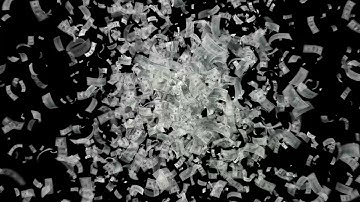 US money cash particle animation