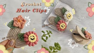 Crochet Hair Clips 🌺 Crochet Flower 🌺 Crochet Hair Accessories