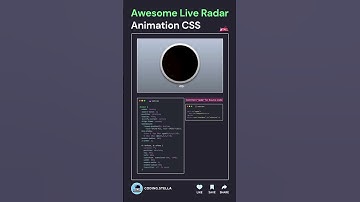 html and css JavaScript Awesome live radar animation css ⚡