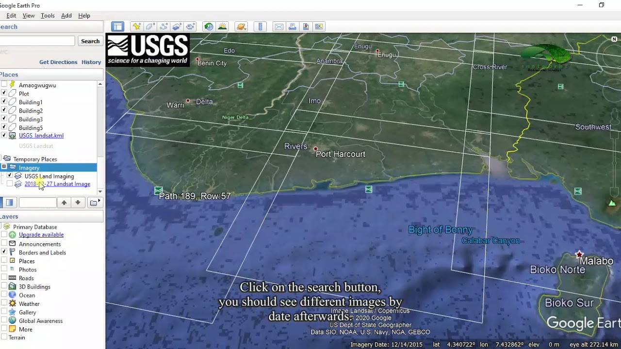 How to download Landsat image with Google Earth Pro - YouTube