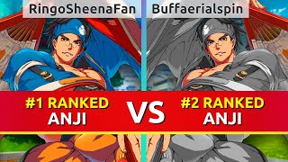 GGST ▰ RingoSheenaFan (#1 Ranked Anji) vs Buffaerialspin (#2 Ranked Anji). Guilty Gear Strive