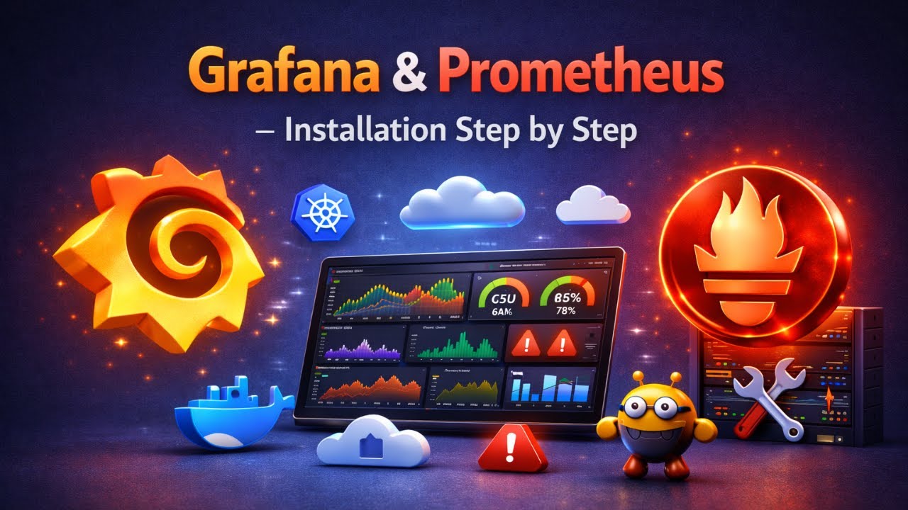 Grafana & Prometheus Installation Step by Step | Complete Monitoring Setup | DevOps Tutorial | Lab-1