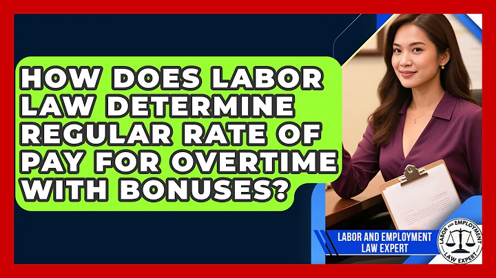 How Does Labor Law Determine Regular Rate Of Pay For Overtime With Bonuses?
