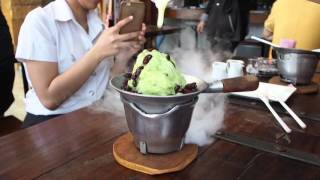 Green Tea Red Beans Bingsu