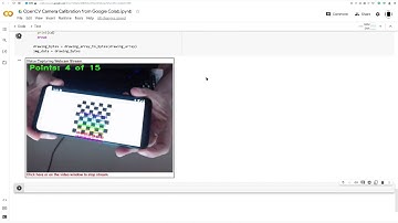 OpenCV Camera Calibration from Google Colab Using Chessboard image
