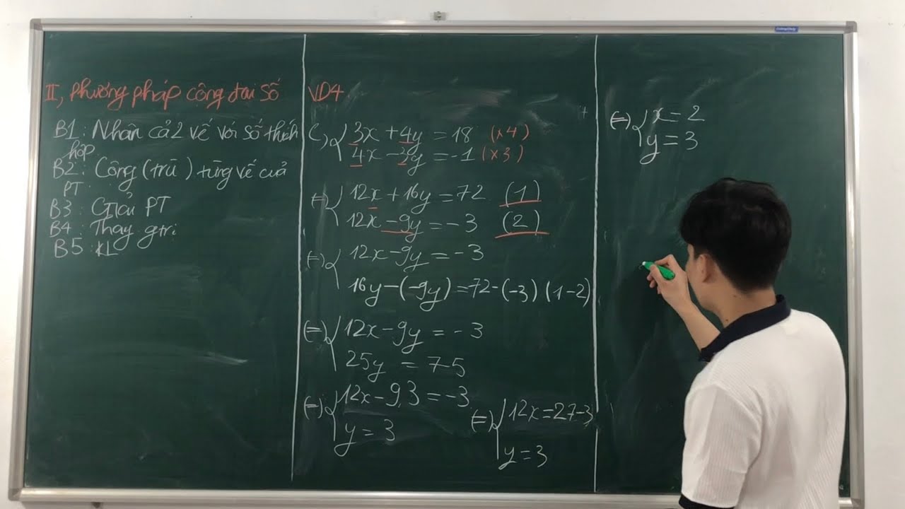 TOÁN 9. BÀI 2: Giải hệ phương trình bằng phương pháp cộng đại số.