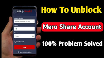 how to unblock mero share account