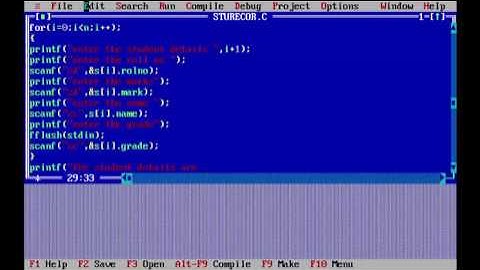"Students Record using Array Structure " C Programming Lab [VTU] Syllabus