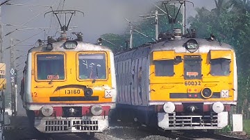 Super Speedy Aerodynamic Headed EMU Train Crossing Flat Face EMU Train | Eastern Railways