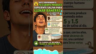 ¿Cuánta saliva produce el cuerpo humano? #curiosidades #datocurioso #saliva