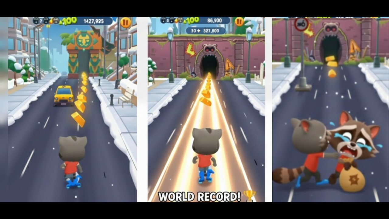 Talking friends challenge Tom Gold Run in China - Talking Tom Gold Run - new  Gameplay! 🏃‍♂️💰